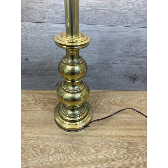 Vintage Stiffel Brass Table Lamp 30” Tall Heavy Polished Base ~No Shade - Picture 2 of 9